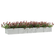 VIDAXL -Pflanzer erhöht 400 x 80 x 45 cm verzinktes Stahl Silber - afbeelding 3