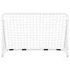 Vidaxl -Fußballtor mit Netto 180x90x120 cm Stahlweiß