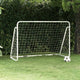 Vidaxl -Fußballtor mit Netto 180x90x120 cm Stahlweiß