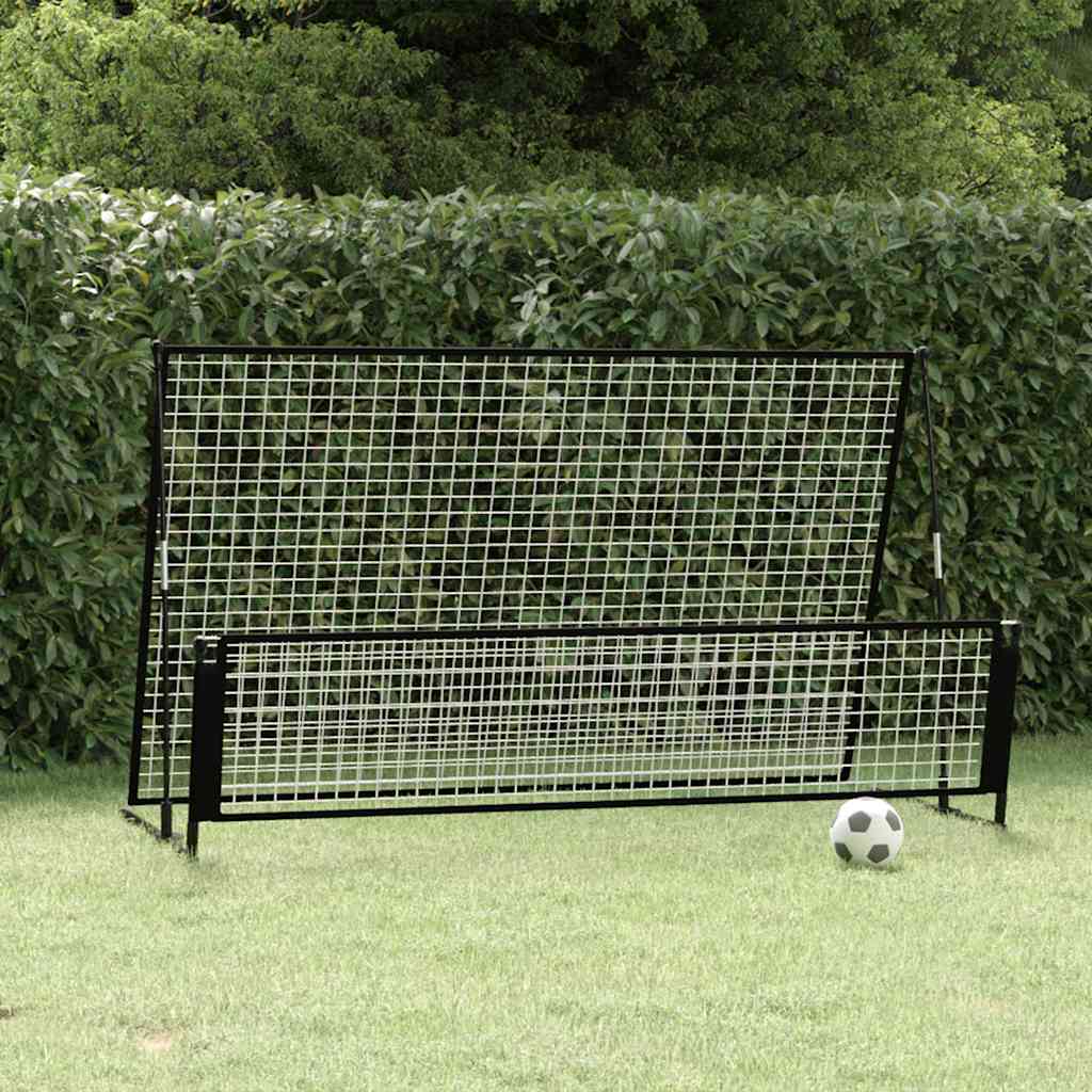 Vidaxl Football Rebounder-Fußballtor 2-in-1 202x104x120 cm Stahl