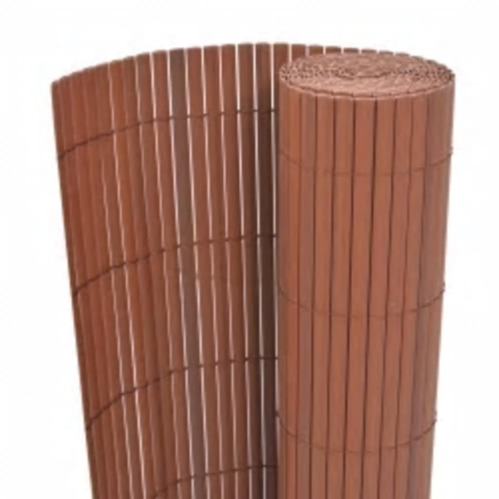 Vidaxl Gartenzäune doppelte 110 x 500 cm Braun