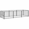 Vidaxl -Hund Kennel 3 m² Stahlschwarz