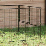 Vidaxl -Hund Kennel 3 m² Stahlschwarz - afbeelding 3