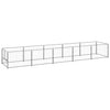 Vidaxl -Hund Kennel 5 m² Stahl Silberfarbe