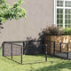 Vidaxl -Hund Kennel 4 m² Stahlschwarz