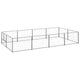 Vidaxl -Hundezwinger 8 m² Stahl Silberfarbe