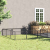 Vidaxl -Hund Kennel 9 m² Stahlschwarz