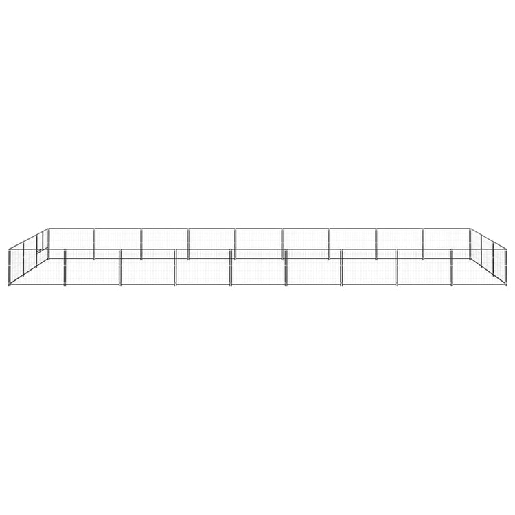 Vidaxl -Hund Kennel 27 m² Stahlschwarz