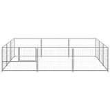 Vidaxl -Hundezwinger 9 m² Stahl Silberfarbe - afbeelding 3