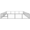 Vidaxl -Hund Kennel 36 m² Stahlschwarz