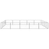 Vidaxl -Hundezwinger 20 m² Stahl Silberfarbe