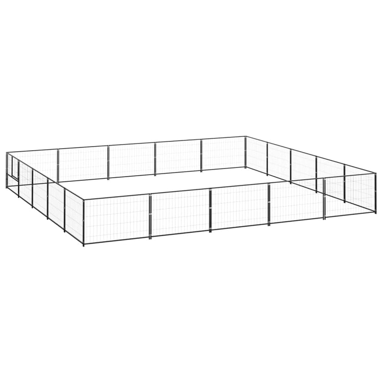Vidaxl -Hundezwinger 25 m² Stahlschwarz