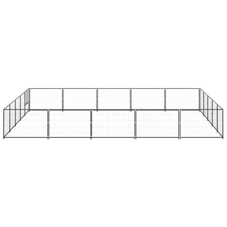 Vidaxl -Hundezwinger 25 m² Stahlschwarz