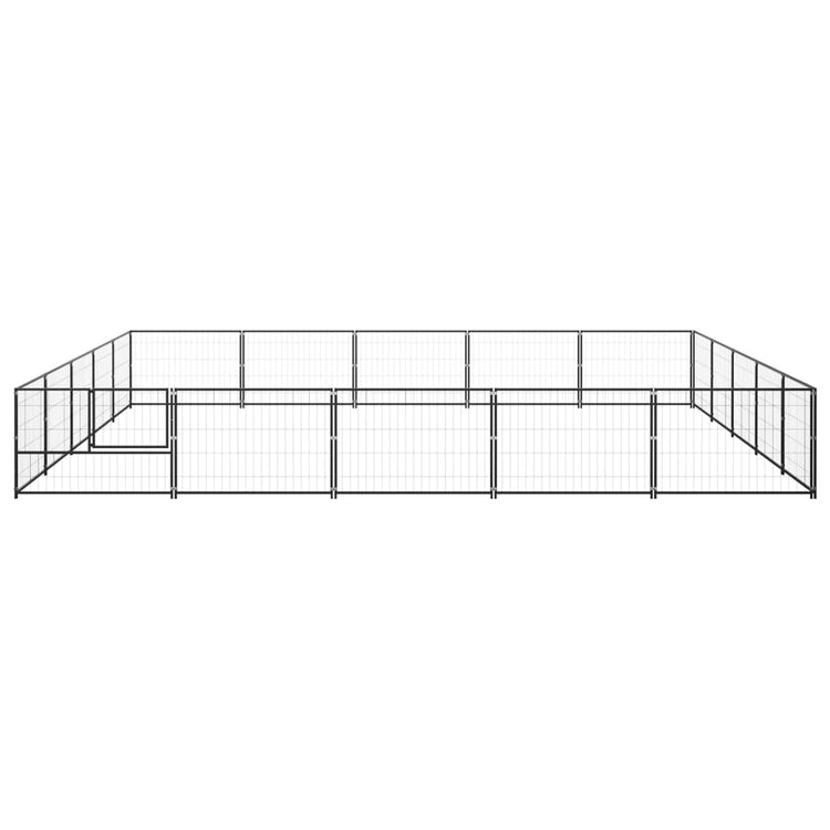 Vidaxl -Hundezwinger 25 m² Stahlschwarz