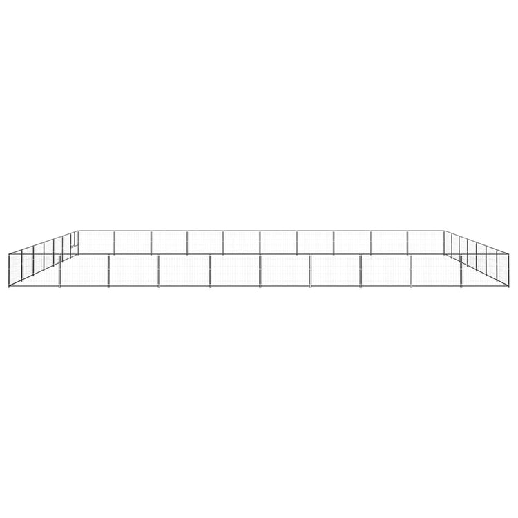 Vidaxl -Hund Kennel 70 m² Stahlschwarz