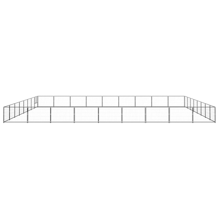 Vidaxl -Hund Kennel 72 m² Stahlschwarz
