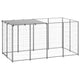 Vidaxl -Hundezwinger 2,42 m² Stahl Silberfarbe