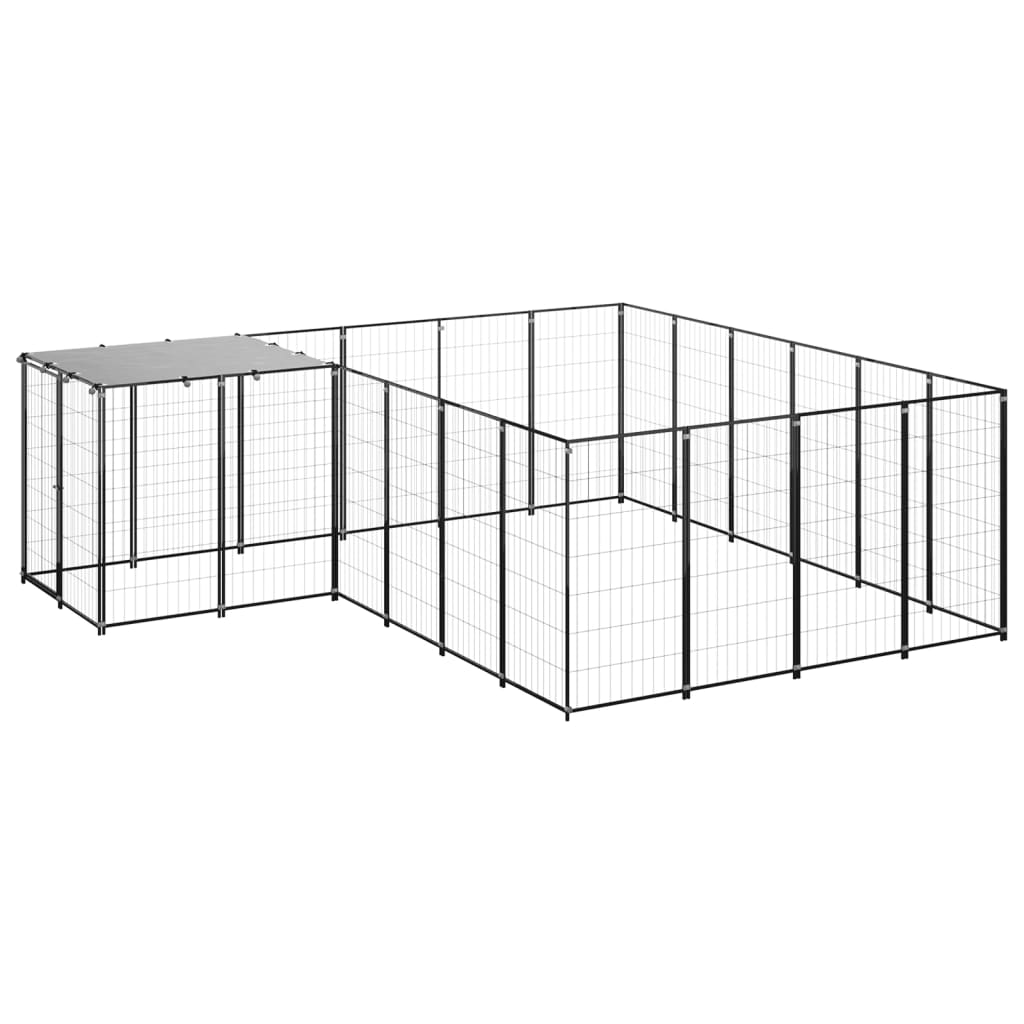Vidaxl -Hund Zwinger 8,47 m² Stahlschwarz