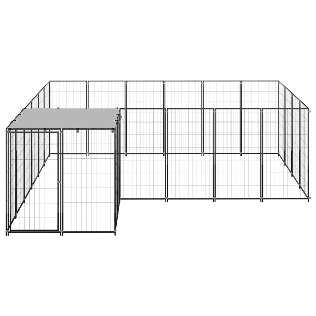 Vidaxl -Hund Zwinger 8,47 m² Stahlschwarz