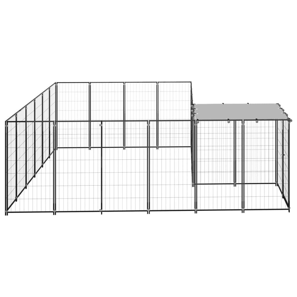 Vidaxl -Hund Zwinger 8,47 m² Stahlschwarz