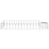 Vidaxl -Hundezwinger 26,62 m² Stahl Silberfarbe
