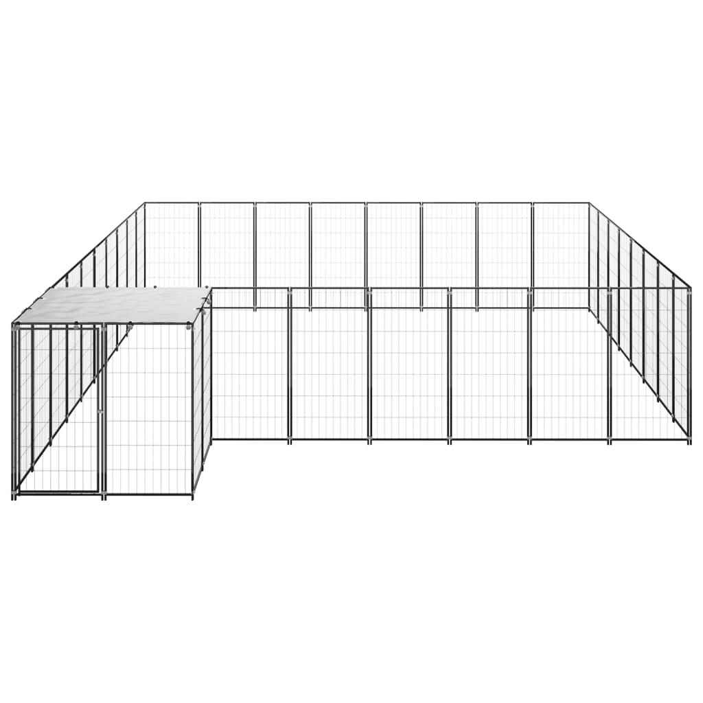 Vidaxl -Hundezwinger 20,57 m² Stahlschwarz