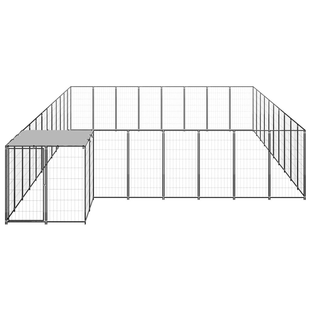 Vidaxl -Hundezwinger 25,41 m² Stahlschwarz