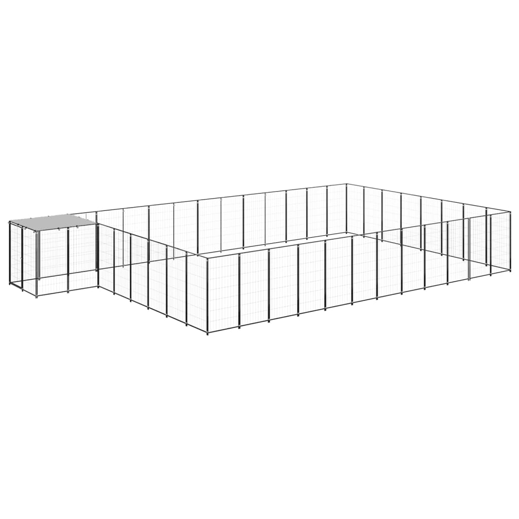 Vidaxl -Hundezwinger 30,25 m² Stahlschwarz