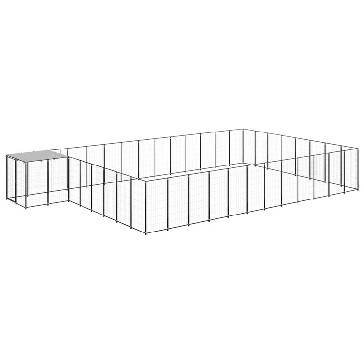 Vidaxl -Hundezwinger 30,25 m² Stahlschwarz