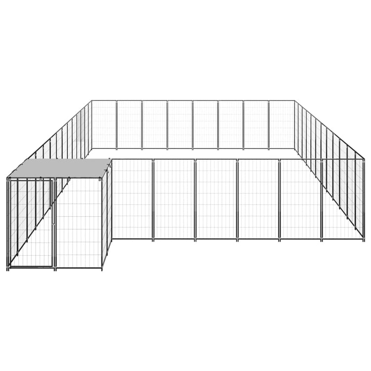 Vidaxl -Hundezwinger 30,25 m² Stahlschwarz