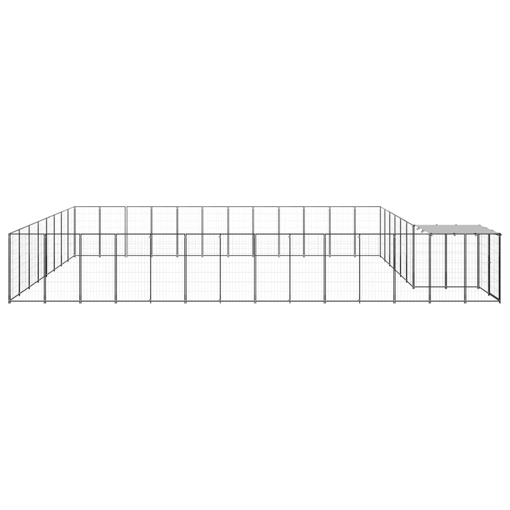 Vidaxl -Hundezwinger 30,25 m² Stahlschwarz