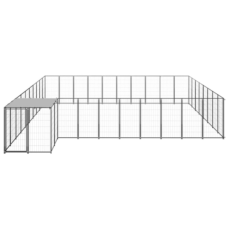 Vidaxl -Hundezwinger 25,41 m² Stahlschwarz