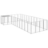 Vidaxl -Hundezwinger 13,31 m² Stahl Silberfarbe