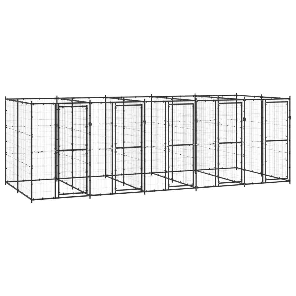 Vidaxl -Hundezwinger 12,1 m² Stahl
