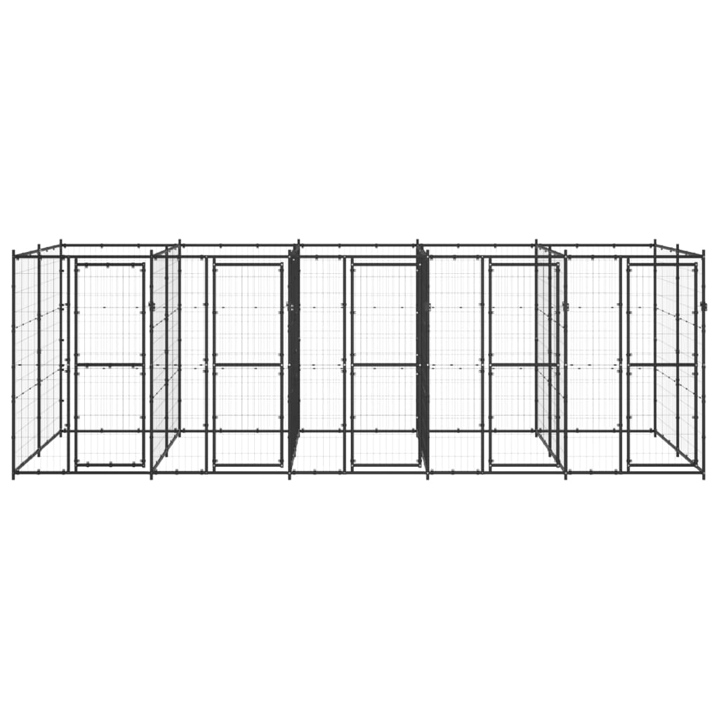 Vidaxl -Hundezwinger 12,1 m² Stahl