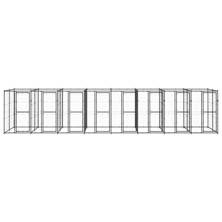 Vidaxl -Hund Zwinger 19,36 m² Stahl