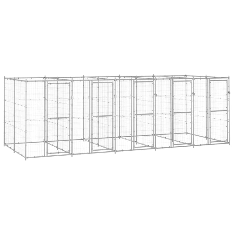 Vidaxl -Hundezwinger 12,1 m² verzinkter Stahl