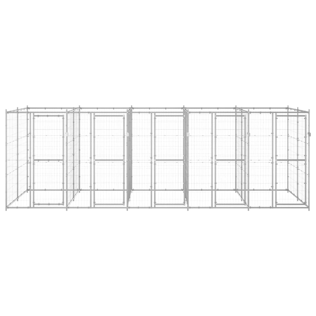 Vidaxl -Hundezwinger 12,1 m² verzinkter Stahl