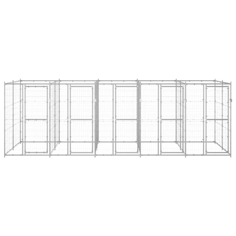 Vidaxl -Hundezwinger 12,1 m² verzinkter Stahl