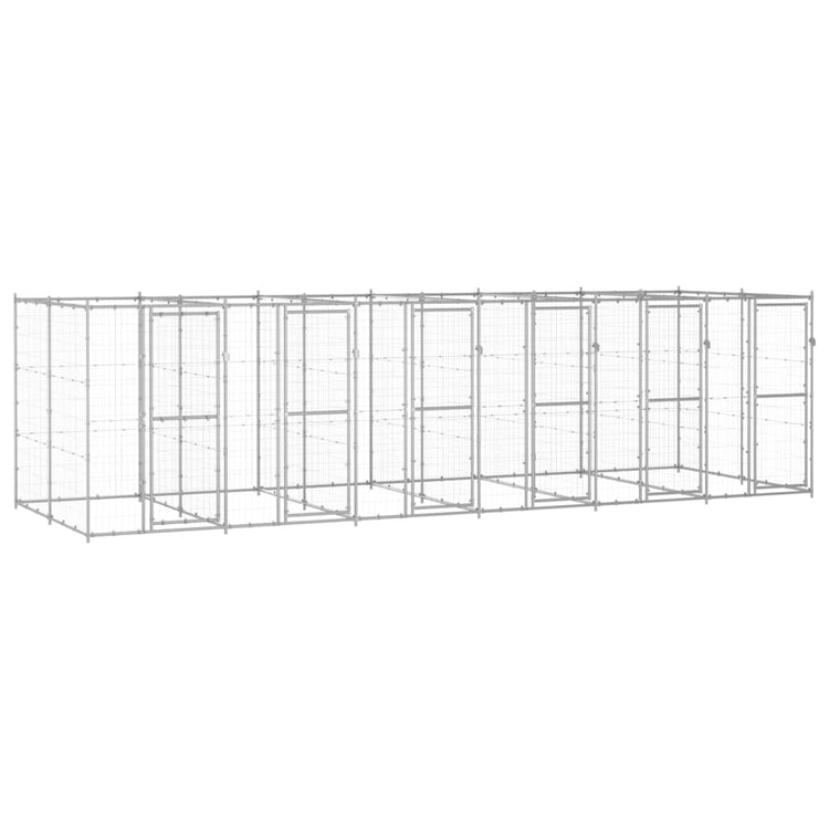 Vidaxl -Hundezwinger 14,52 m² verzinkter Stahl