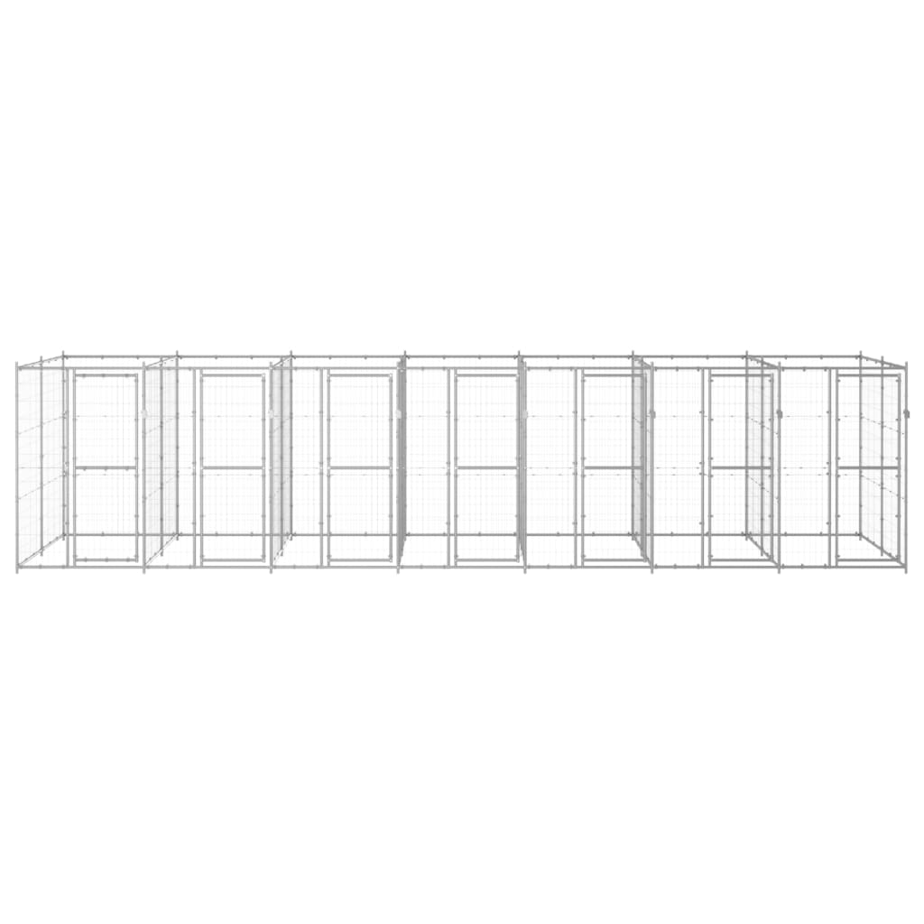 Vidaxl -Hundezwinger 16,94 m² verzinkter Stahl