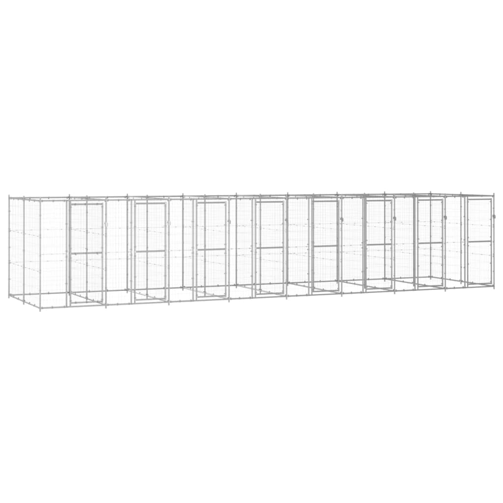 Vidaxl -Hundezwinger 19,36 m² verzinkter Stahl