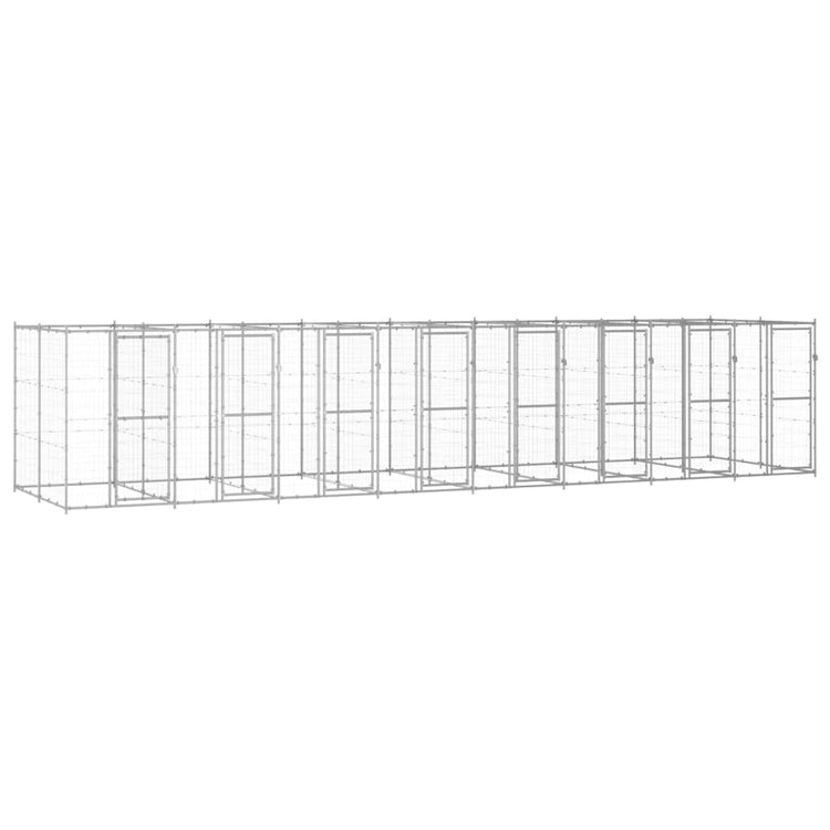 Vidaxl -Hundezwinger 19,36 m² verzinkter Stahl