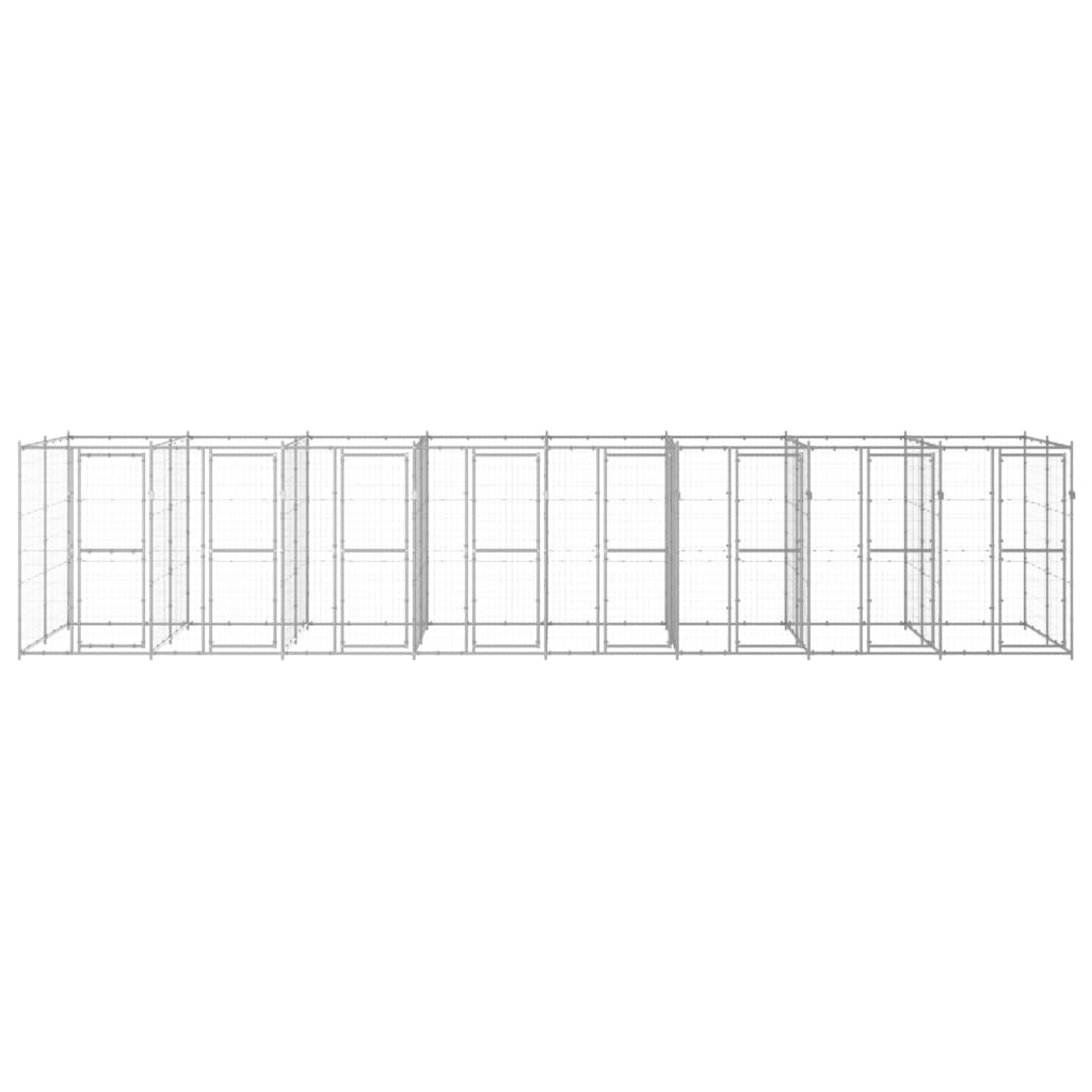 Vidaxl -Hundezwinger 19,36 m² verzinkter Stahl