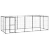 Vidaxl -Hundezwinger mit Dach 12,1 m² Stahl