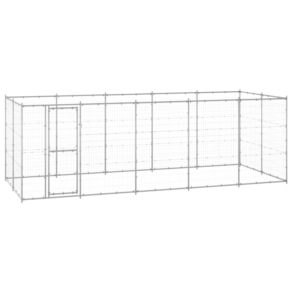 Vidaxl -Hundezwinger 12,1 m² verzinkter Stahl