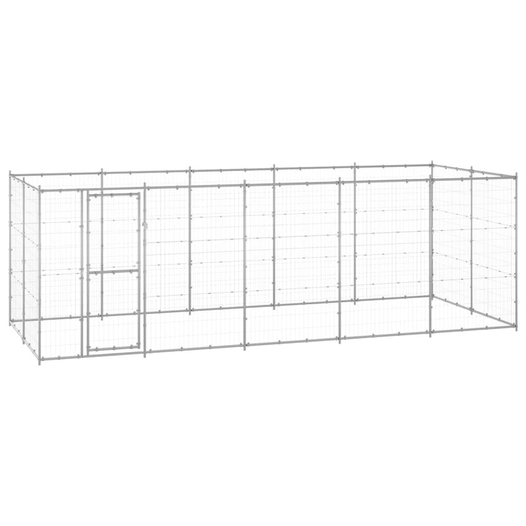 Vidaxl -Hundezwinger 12,1 m² verzinkter Stahl