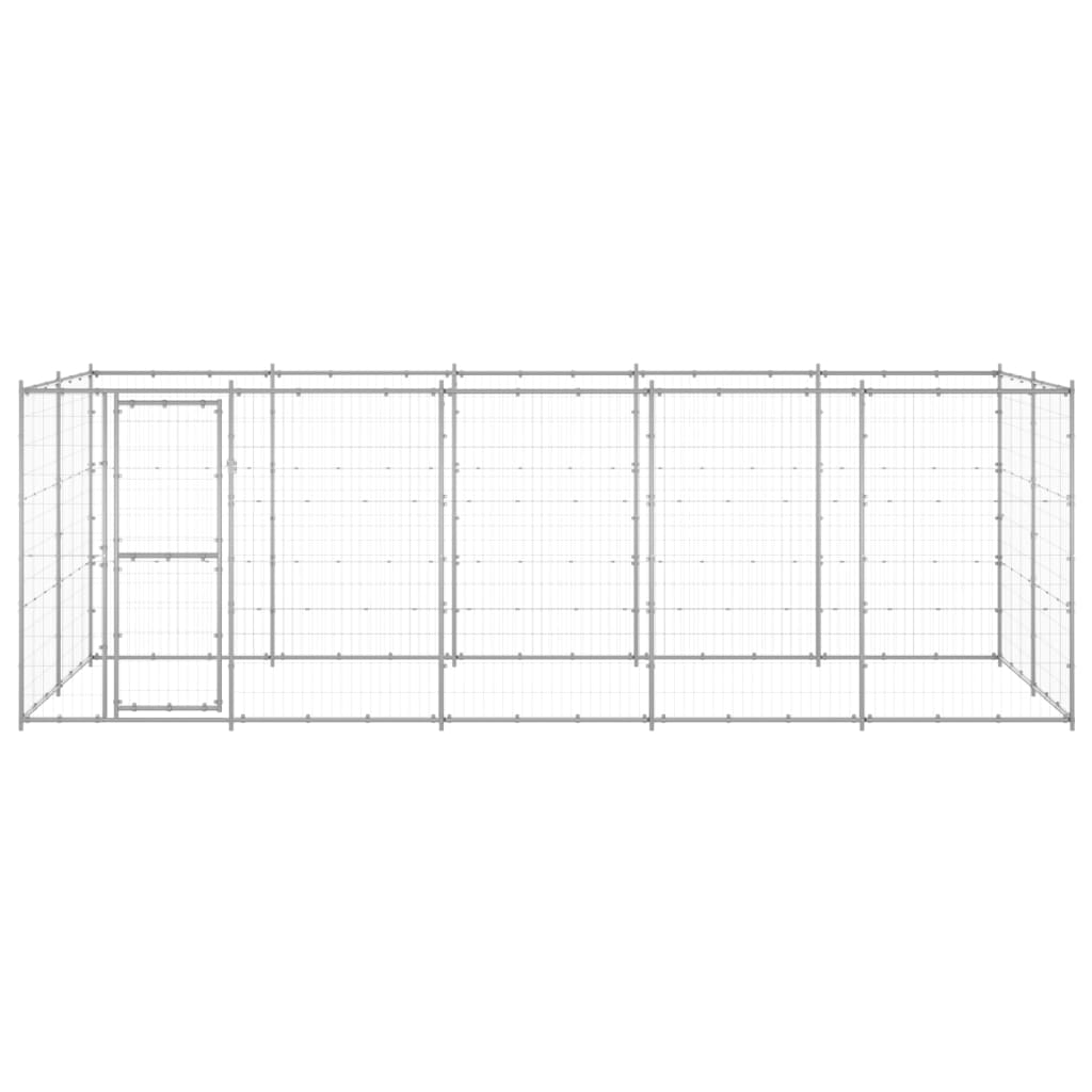 Vidaxl -Hundezwinger 12,1 m² verzinkter Stahl