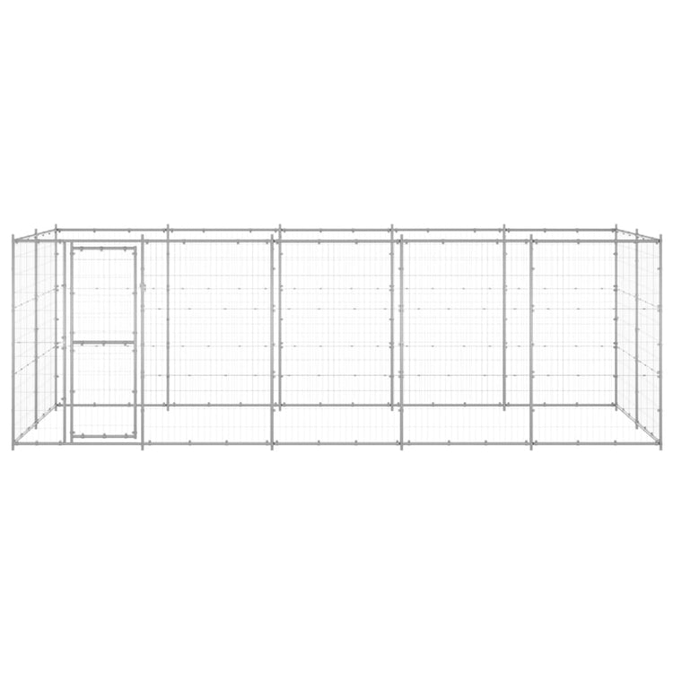 Vidaxl -Hundezwinger 12,1 m² verzinkter Stahl