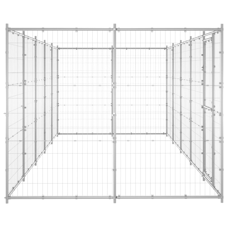 Vidaxl -Hundezwinger 12,1 m² verzinkter Stahl